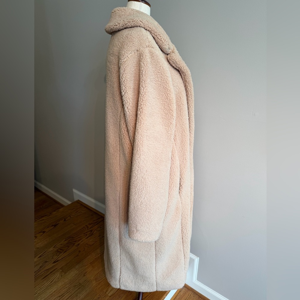 NWT Torrid Tan Long Sherpa Coat - Torrid Size 3 (22-24 or 3X) - Picture 9 of 16